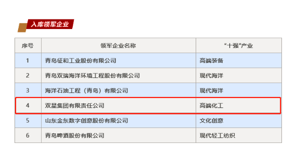 雙星獲評山東省“十強”產業集群領軍企業 雙星獲評山東省“十強”產業集群領軍企業