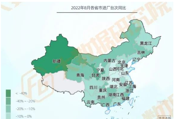 新疆地區降幅最大