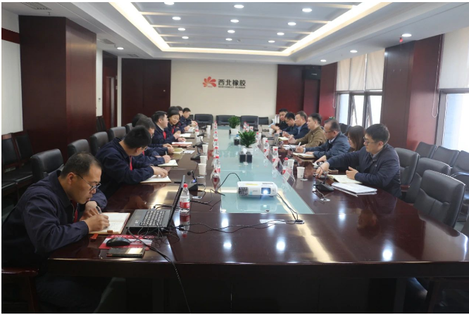延長(zhǎng)石油集團(tuán)首席經(jīng)濟(jì)學(xué)家蒲小川一行蒞臨陜西延長(zhǎng)石油西北橡膠有限公司調(diào)研指導(dǎo)。調(diào)研組一行先后參觀了公司展廳、膠布制品分公司，現(xiàn)場(chǎng)聽(tīng)取了公司概況、生產(chǎn)運(yùn)營(yíng)、技術(shù)創(chuàng)新及后續(xù)發(fā)展規(guī)劃等工作情況。