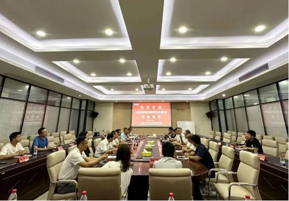 最后，考察團一行前往上海浦東電線電纜集團總部，參觀了上海電線電纜博物館。陳建義，集團副總裁及博物館館長，詳細介紹了集團的經營發展情況和系列產品。雙方就數字化生產、智能制造、成本控制、市場布局等方面展開了友好互動交流。